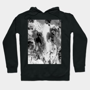 modern preppy abstract  marble black and white watercolor Hoodie